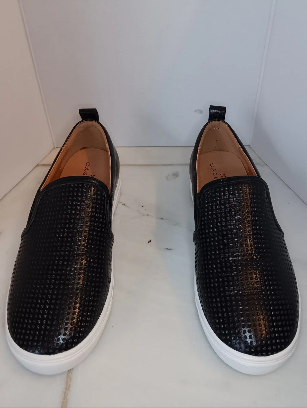 Caslon Slip-On Perforated Leather Sneakers - Picture 1 of 7